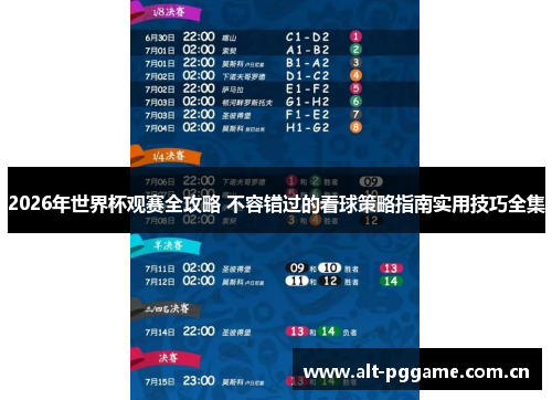 2026年世界杯观赛全攻略 不容错过的看球策略指南实用技巧全集 2026年世界杯观赛全攻略 不容错过的看球策略指南实用技巧全集